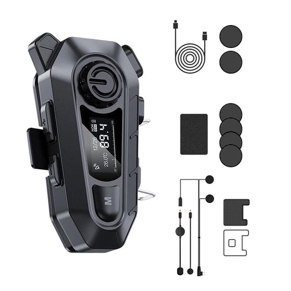 TAPDRA Bluetooth Helmet Earphones, 40mm Speaker Bluetooth 5.4, 15m Range 48h Use for Motorcycle Daily Commutes