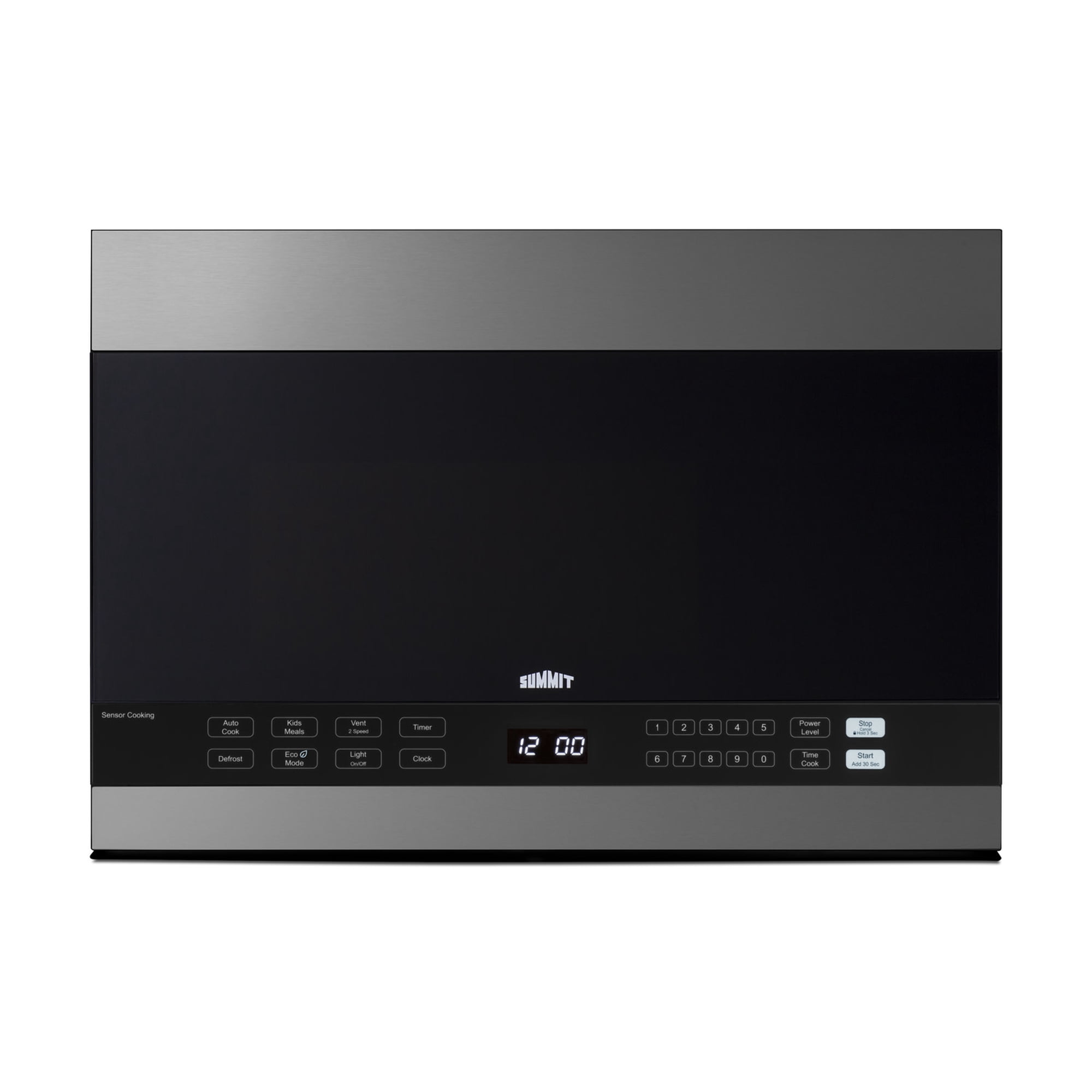 24" Wide Over-the-Range Microwave, Stainless Steel/Black