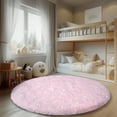 thumbnail image 5 of SARAG 5'x5' Round Rugs for Bedroom,Fluffy Rugs for Living Room Kids Room,Home Decor Shaggy Carpet Fuzzy Plush Rug for Nursery Room,Pink, 5 of 8