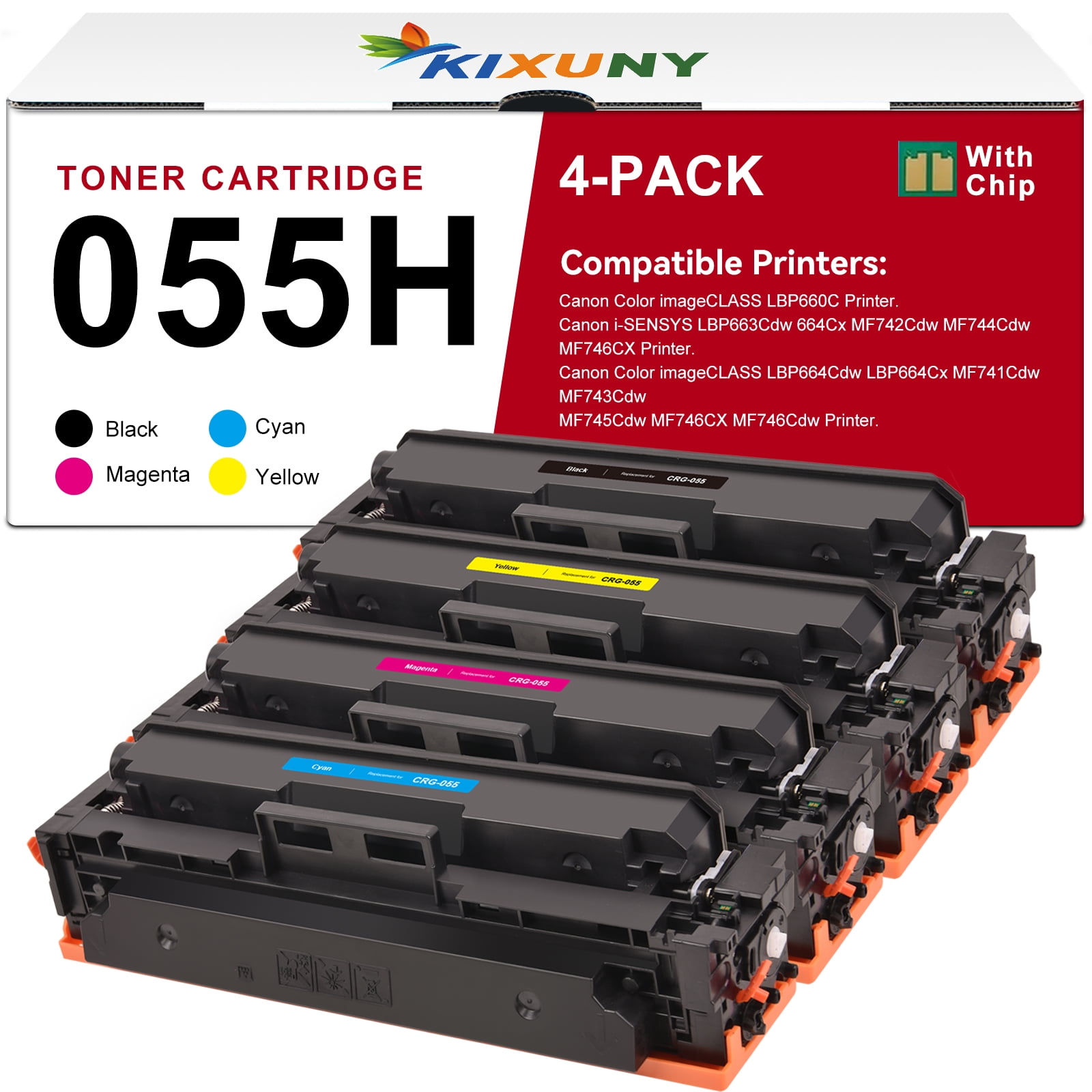 IAMSTECH 055 055H High Yield Toner Cartridge Compatible for Canon