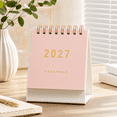 thumbnail image 5 of Small Desk Calendar 2027, 5 Inch Desktop Monthly Calendar Planner, Blue Decorative Paper Standing Flip Calendar, Minimalist Desk Decor for Home Office Workspace, 1 Pack, 5 of 6