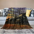 thumbnail image 2 of Nawypu  Flannel Throw Blanket for Home Couch Bed, Beautiful Steam Train Soft Cozy Lightweight Bed Blanket for Kids Adults, 2 of 6