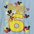 thumbnail image 2 of Boy's Mickey & Friends The Birthday Boy is 6 Graphic Tee Light Blue Large, 2 of 4