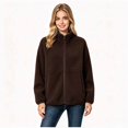 thumbnail image 2 of Women's Lightweight Full Zip Long Sleeve Jacket, Stand Collar Fleece Jacket with Pockets, Women's ,Size S-2XL, 2 of 4