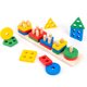 thumbnail image 3 of APILAMENTO DE BLOQUES DE TABLEROS GEOMÉTRICOS, Habilidadas Desarrollar Para Niños Clasificación de Madera Apilando Juguetes de Forma de Reconocimiento de color Desmontable para, 3 of 8