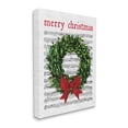 thumbnail image 3 of Stupell Industries Merry Christmas Song Wreath Graphic Art Gallery Wrapped Canvas Print Wall Art, Design by Lettered and Lined, 3 of 7