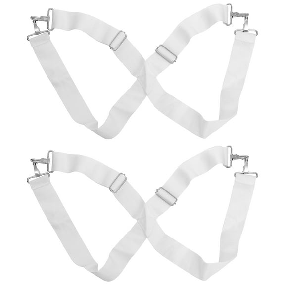 2pcs Bass Drum Straps Percussion Instrument Double Shoulder Straps (White)