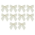 thumbnail image 2 of 10PCS Christmas Bows Various Styles Bows Fabric Christmas Tree Garland Accessories Decoration Party Party Decorations White, 2 of 9