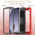 thumbnail image 5 of XYX For Samsung Galaxy Tab A9+/A9 Plus Case 11 inch, 3in1 Heavy Duty Shockproof Tablet Case with Stand, Shoulder Strap (2023, SM-X210/X216/X218), Red, 5 of 7