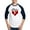 Blue/White, variant on CafePress - Broken Heart With Skulls Baseball Jersey - Cotton Baseball Jersey, 3/4 Raglan Sleeve Shirt