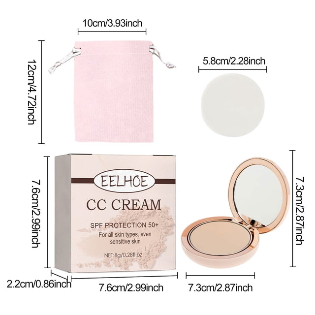 EARKITY Face Oil Control Pressed Powder, Clarifying Finishing Powder, Waterproof Long Lasting Setting Powder Makeup, Blurs Fine Lines&Imperfections, Translucent Powder Setting Powder with Powder Puff