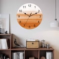 thumbnail image 2 of Wall Clock Orange White Clocks PVC Silent Non-Ticking Battery Operated Decorative Ombre Abstract Round Clock for Home Living Room Kitchen Bedroom Office School Wall Decor 10 Inch, 2 of 9