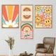 thumbnail image 3 of Groovy-conjunto de imágenes de galería de arte de pared Retro para habitación de niños, póster Hippie, Impresión de arcoíris, flor de dibujos animados, pintura en lienzo linda, decoración del hogar, 3 of 4