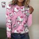 thumbnail image 1 of Camisetas de dibujos animados de Navidad para mujer, ropa de calle de HELLO KITTY, sudadera de manga larga con cuello redondo, camiseta informal para primavera y otoño, 1 of 4