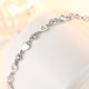 thumbnail image 4 of Pulsera Con Dije De Corazón De Cristal Pulsera De Eslabones De Corazón De Moda De Plata De Ley 925 Para Mujeres Y Niñas - Plata Muyoka Hogar, 4 of 7