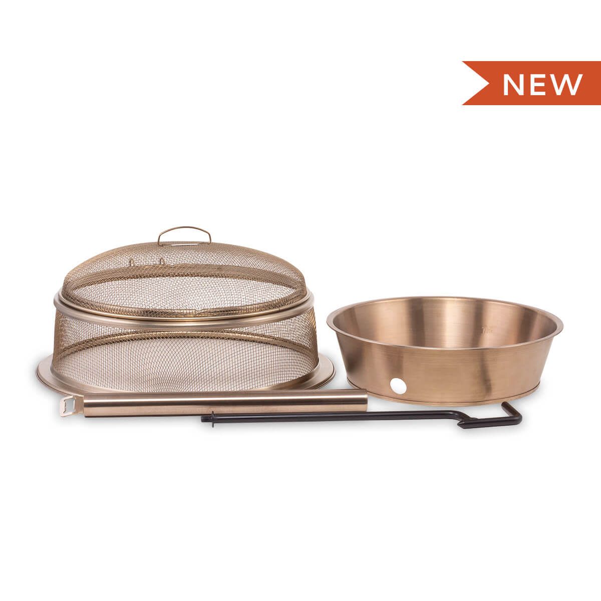 TIKI® Brand Patio Fire Pit Heat Deflector, Screen, and Poker