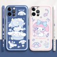 thumbnail image 2 of My Melody Cinnamoroll Sanrio Liquid Left Rope For Apple iPhone 15 14 13 12 11 XS XR X 8 7 SE Pro Max Plus Mini Back Phone Case FJH FJH, 2 of 6