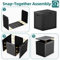 thumbnail image 6 of MINDYES 35 Gallon Wicker Deck Box, Outdoor Storage for Patio Cushions, Pool Toys & Garden Tools, Weatherproof Resin, UV-Resistant, Black, 6 of 8