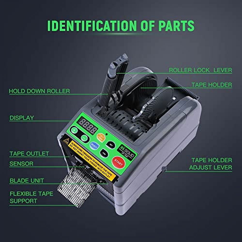U.S. Solid Automatic Tape Dispenser Dispensing Cutting Machine JF-7000 For Adhesive And Non-adhesive Tapes, 0.25"-2.36" Tape Width, 0.2"-39.33" Tape Length