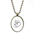 thumbnail image 1 of Collier Art Déco Carte d'Animaux Chat Mode Pendentif Chaîne Vintage Collection de Bijoux, 1 of 3
