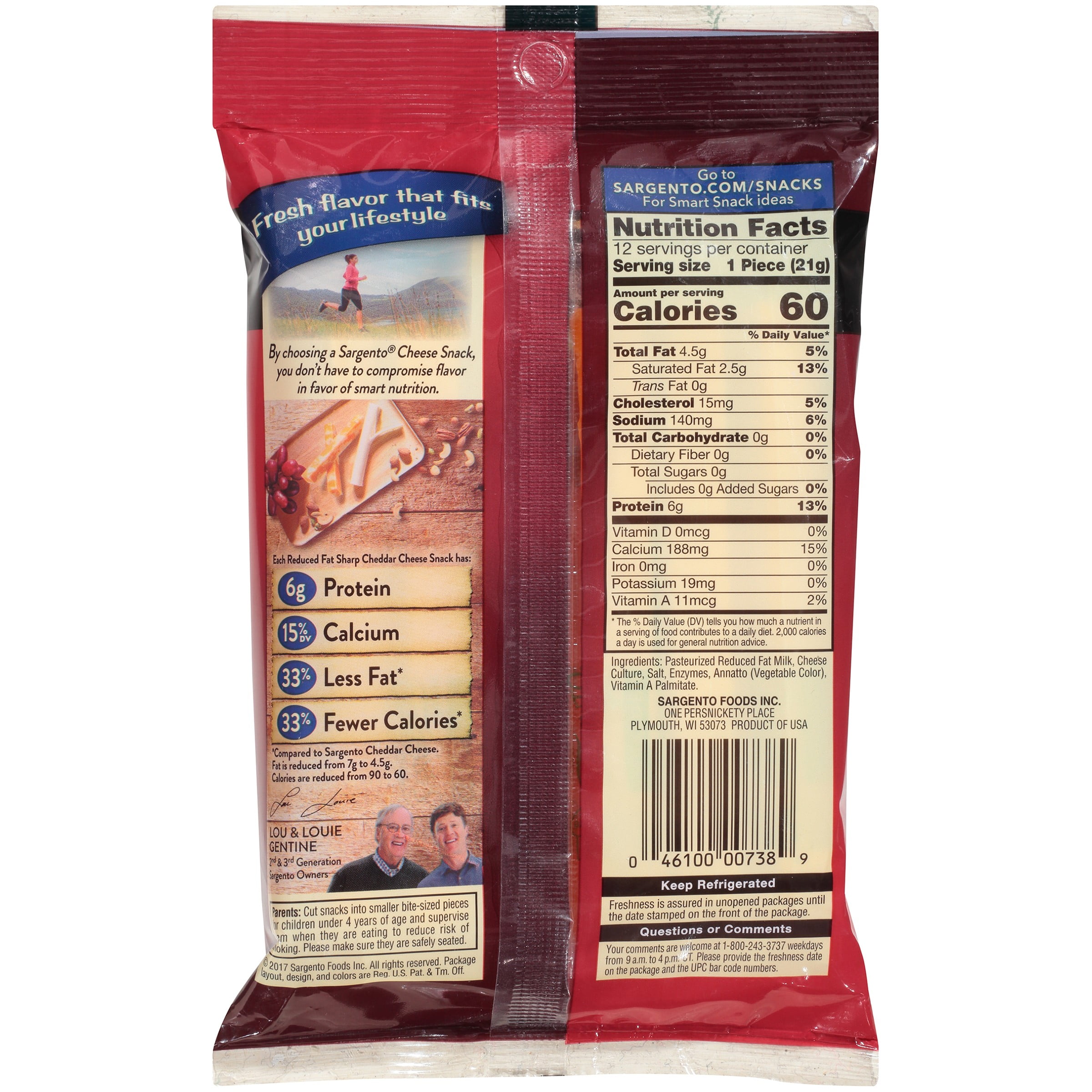 Sargento Cheese Sticks Nutrition