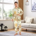 thumbnail image 6 of FORMRS Onesies Pajama for Adults Unisex Hoodie Winter Jumpsuit One Piece Sleepwear, Sizes S-2XL, Beige Clouds, 6 of 7