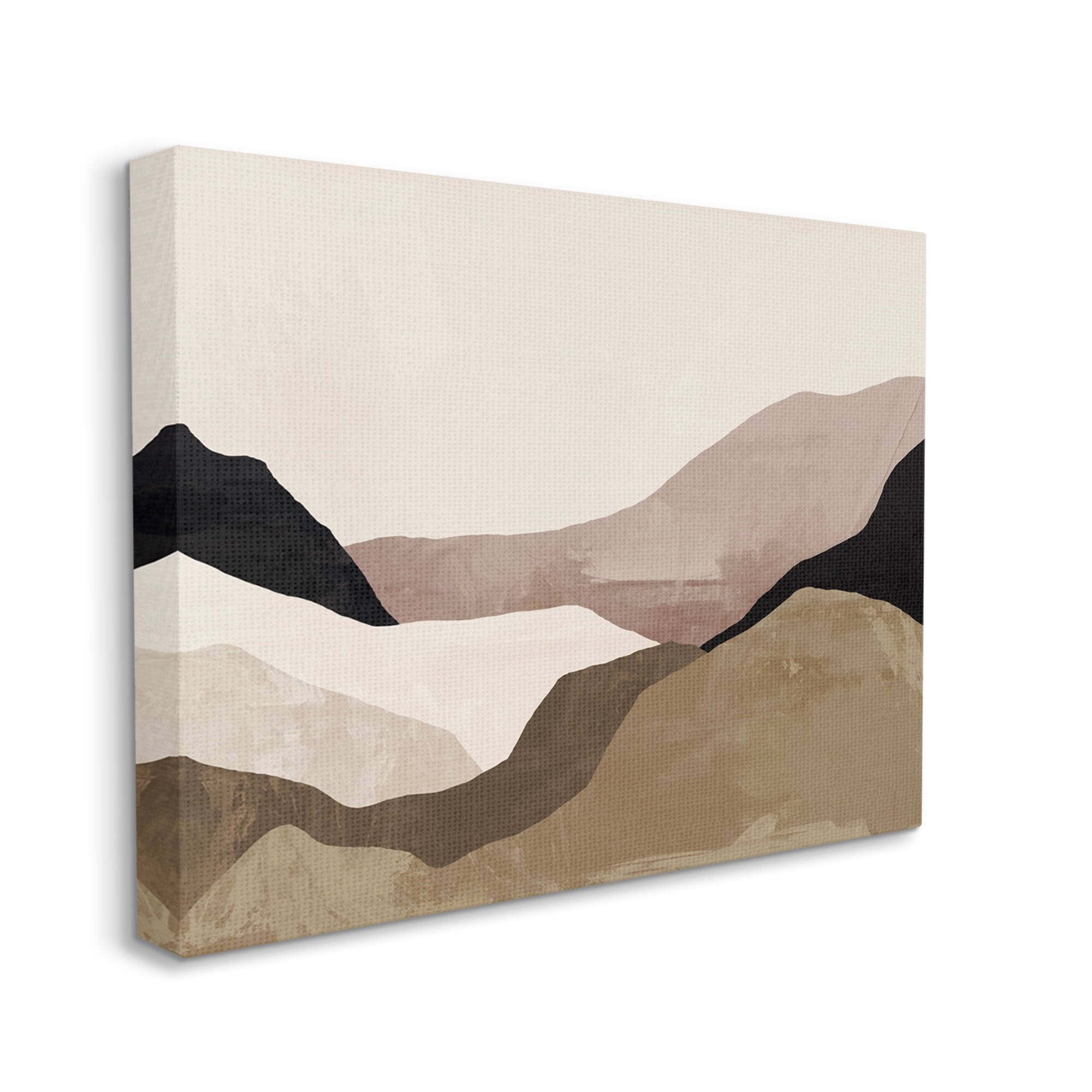 Stupell Industries Layered Desert Mountain Peaks Abstract Painting Gallery Wrapped Canvas Art Print Wall Art, 20 x 16