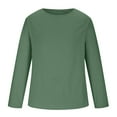 thumbnail image 5 of Drindf Long Sleeve T Shirts for Men Big and Tall Cotton Linen Shirt Casual Round Neck Tshirts Lightweight Solid Color Pullover Tops Loose Fits Basic Shirt, 5 of 7