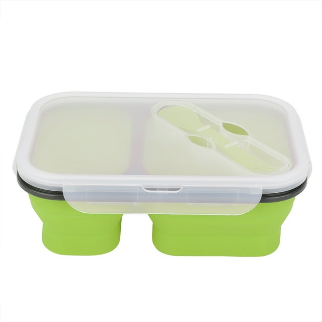 Eatbuy Boîte à Lunch Pliante boîte à Lunch-Portable de qualité Alimentaire Silicone boîte à Lunch Pliante conteneur de Stockage des Aliments 1L(Vert)