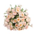 thumbnail image 2 of Artificial Rose Flowers Decor Spring Rose Potted Artificial Flowers Faux Rose for Wedding Home Party - White, 2 of 2