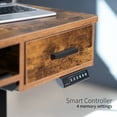 thumbnail image 6 of VIVO Electric 55” x 24” Desk with Rear-set Legs, Vintage Brown Top, Black Frame, 6 of 8