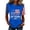 Blue, variant on Women USA 250th Anniversary Shirt Patriotic Independence Day Shirt Women Casual Crew Neck Short Sleeve Top