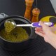 thumbnail image 1 of Cuchara sopera de acero inoxidable con mango antideslizante y pico lateral, cucharón de cocina de 11.8 pulgadas de largo para gachas, sopa y salsa, orificio para colgar para fácil almacenamiento, 1 of 5