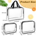 thumbnail image 2 of Set de bolsas de maquillaje Saintrygo de PVC transparente a prueba de agua, 15 unidades, 2 of 7