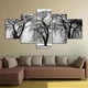 thumbnail image 3 of Monstrate 5 paneles de pintura de árbol marchito sobre fondo gris de poliéster, arte de pared, decoración del hogar para sala de estar y Artesanía, 3 of 6