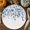 White, variant on Blue Floral Round Braided Placemats Set of 8, Thanksgiving Fall Heat Insulation Place Mats Washable Non-Slip Table Mats for Kitchen Dining Party, 15 Inches