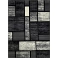 thumbnail image 2 of HR Square Pattern Area Rug 5x7 [5'.2" x 7'.1"] Geometric Contemporary Modern Black & Grey Carpet Comfy shed Free Stain Resistant, 2 of 9