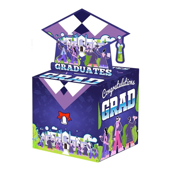 Clearance Event & Party under $1,2026 Graduation Box Class Of 2026 Holder With 50 Bags Congrats Grad Decoration For High School & College Graduation Celebration