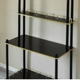 thumbnail image 3 of Modern Display Wooden Console Bar Serving Table with 4 Tiered Open Shelves, for Bartender, Kitchen or Wine Caller Room, 3 of 7