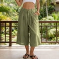thumbnail image 6 of ibiyuan Wide Leg Linen Pants for Women High Waist Wide Leg Women's Palazzo Pants Loose Women Trousers Drawstring Women Lounge Pants Business Casual Outfits, 6 of 9