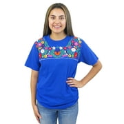 Mexican Blouse Style Hand Embroidered T Shirt