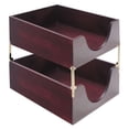 thumbnail image 5 of Carver Hardwood Letter Stackable Desk Tray, Mahogany, 5 of 5