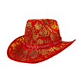 thumbnail image 3 of yotijay Christmas Cowboy Hat Casual Christmas Hat for Stage Performance Carnivals Travel Phoenix Flower Leaf, 3 of 9