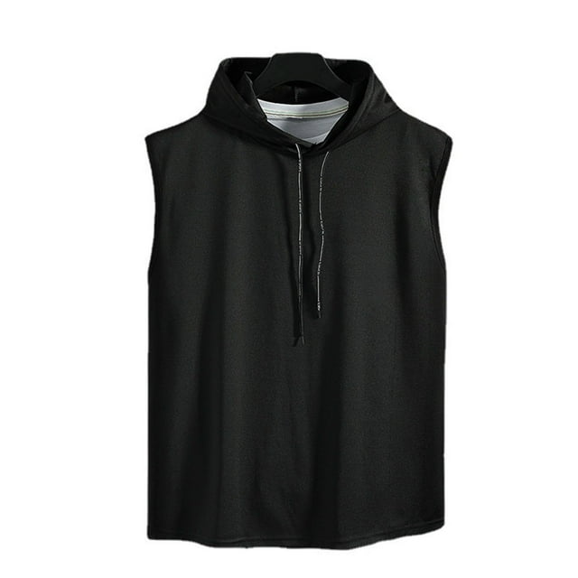 Chaleco sin mangas para hombres YUNYI BRAND sudadera deportiva con capucha poliéster