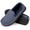 Demin Blue, variant on Men's Comfort Memory Foam Moccasin Slippers Breathable Terry Cloth House Shoes with Anti-Skid Rubber Sole