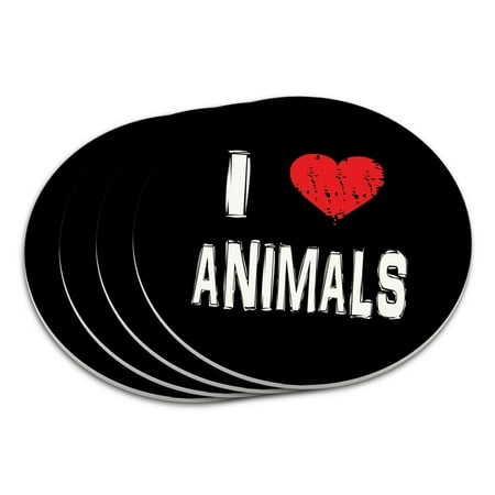 

I Love Animals Stylish Coaster Set
