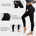 thumbnail image 5 of YUSHOW Women's High Waist Yoga Leggings with Pockets Tummy Control Workout Tights Size M, 5 of 8