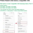 thumbnail image 2 of Kits de Remplacement de Batterie Note 9 (Nouvelle Mise à Niveau) Compatible avec Samsung Galaxy Note 9 Tous Modèles avec Adhésif, 2 of 5