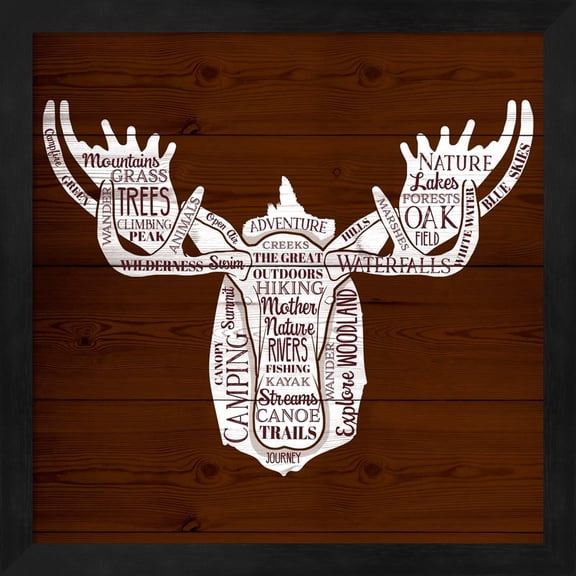 Great Art Now Moose Of Nature by SD Graphics Studio, Framed Wall Art, 13.25W x 13.25H