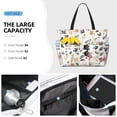 thumbnail image 3 of Kdxio Watercolor Floral for Beach Bag for Women Large Beach Tote Bag Waterproof Sandproof Swim Bag with Zipper Pockets Beach Vacation Travel, 3 of 7